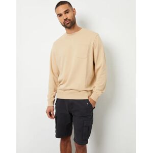 OFF 50% Threadbare Men's Stone Loopback Crew Neck Sweatshirt with Pocket - ... Threadbare.