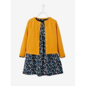 OFF 40% VERTBAUDET Dress & Jacket Outfit with Floral Print for Girls pink/... Vertbaudet