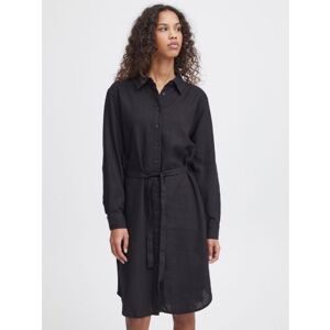 OFF 54% ICHI Womens Black Lino Shirt Dress - Female - Black ... Designerwear
