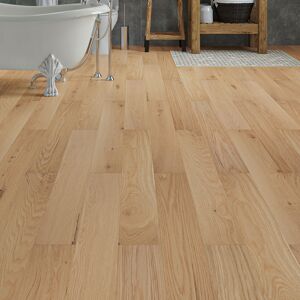 OFF 7% Luxury Flooring Natural Engineered Oak Brushed & Lacquered Flooring - 8mm ... Luxury Flooring