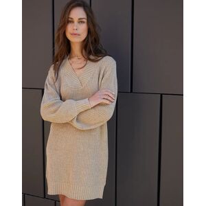 OFF 33% Threadbare Women's Petite Stone V-Neck Knitted Jumper Dress - 6-P ... Threadbare.