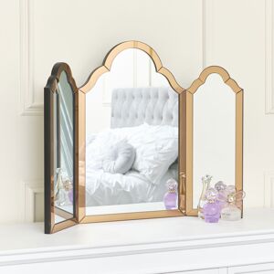 OFF 23% Mocha Glass Art Deco Triple Mirror 74... Melody Maison