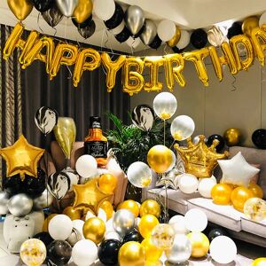 OFF 45% YinQin 114pcs Luxurious Black Gold Birthday ... Bargain fox