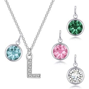 OFF 28% Philip Jones Jewellery Pave Initial L Necklace with Birthstone Charm ... Philip jones jewellery